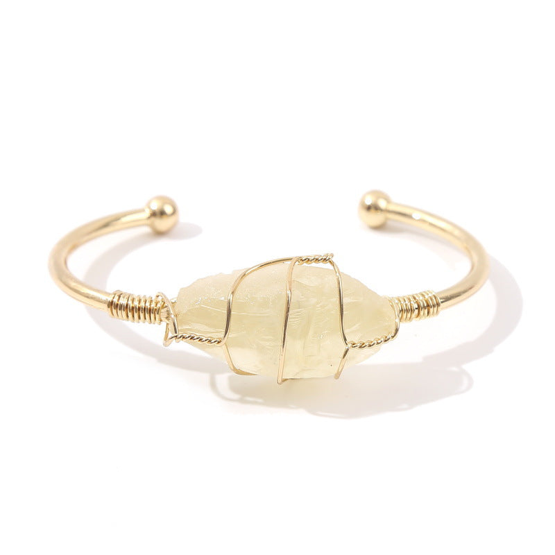 Natural Crystal Bangle