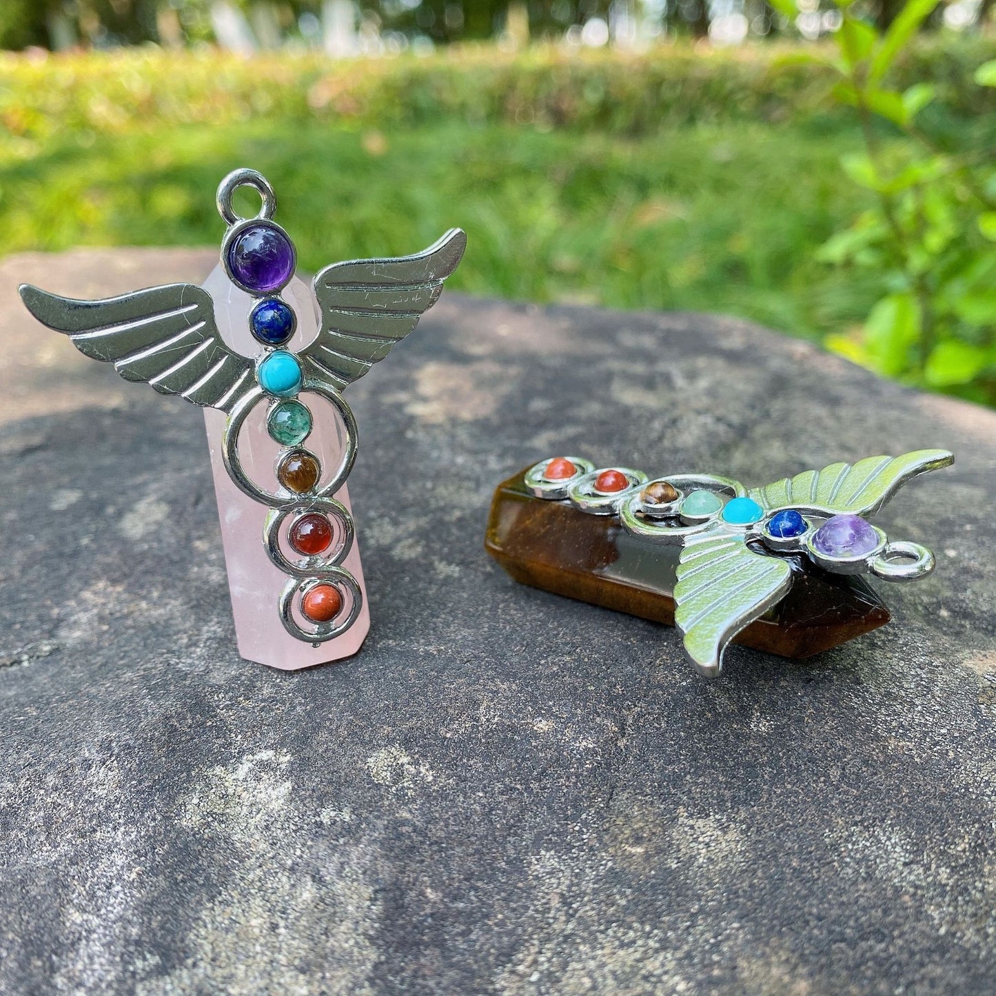 Chakra Angel Wand Pendant