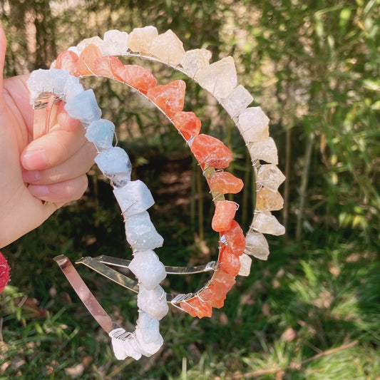 Crystal Raw Teeth Crown Headband