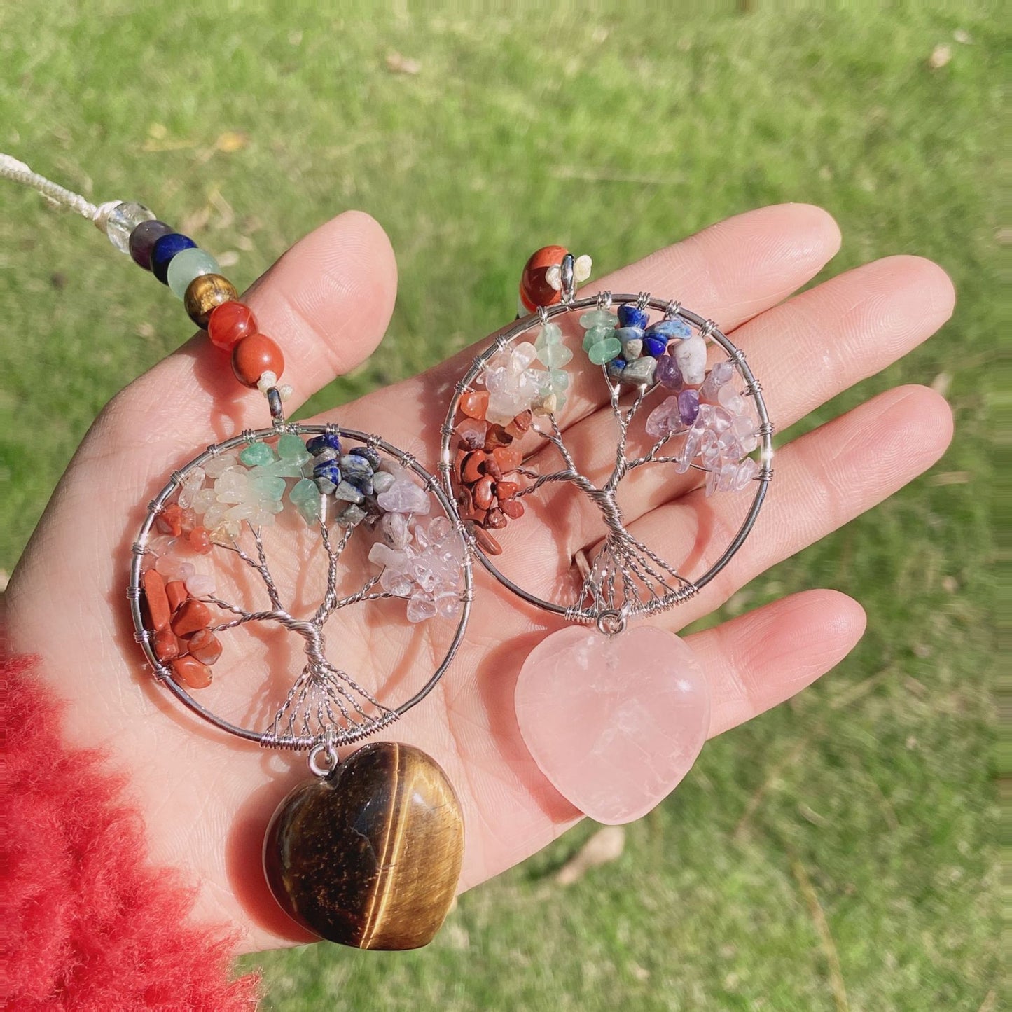 Chakra Bead&Life Tree&Heart Hanging