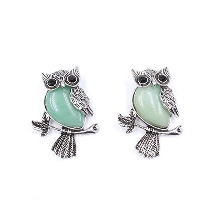 Crystal Owl Brooch & Necklace