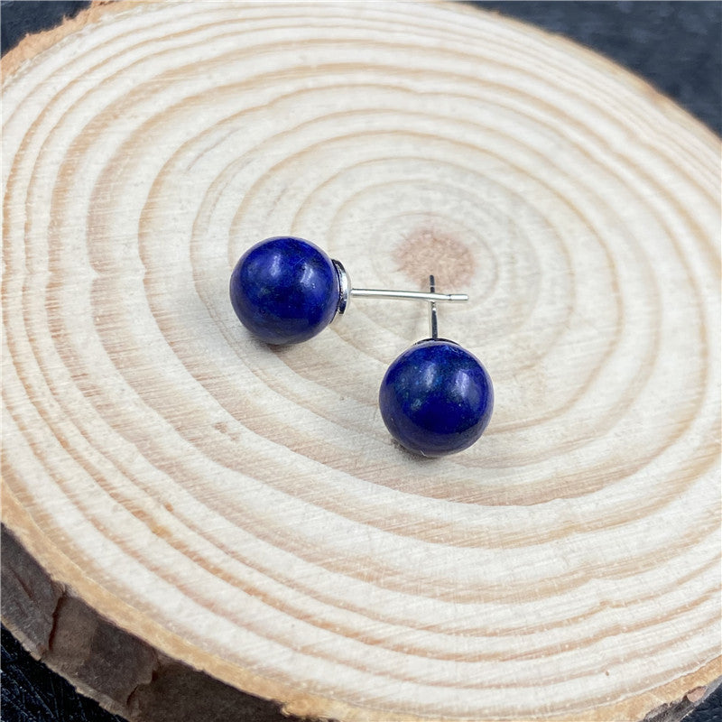 Natural Crystal Mini Ball Earring Studs