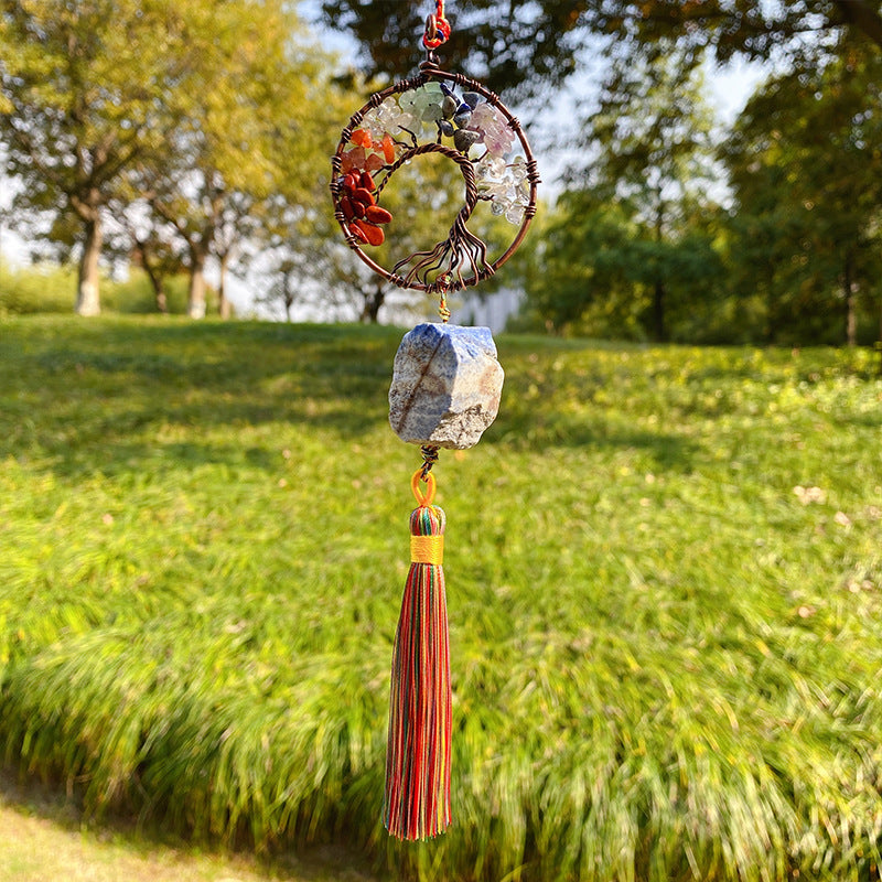 Crystal Chip Life Tree Raw Stone Car Hanging