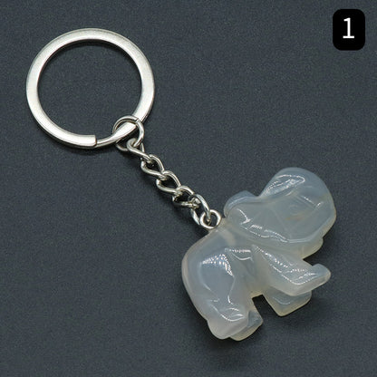 Crystal Elephant Key Chain