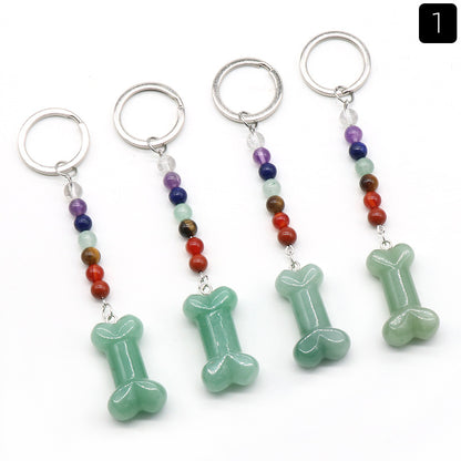 Crystal Bone Chakra Key Chain