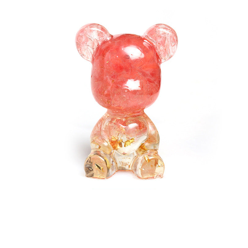 Resin Heart Bear