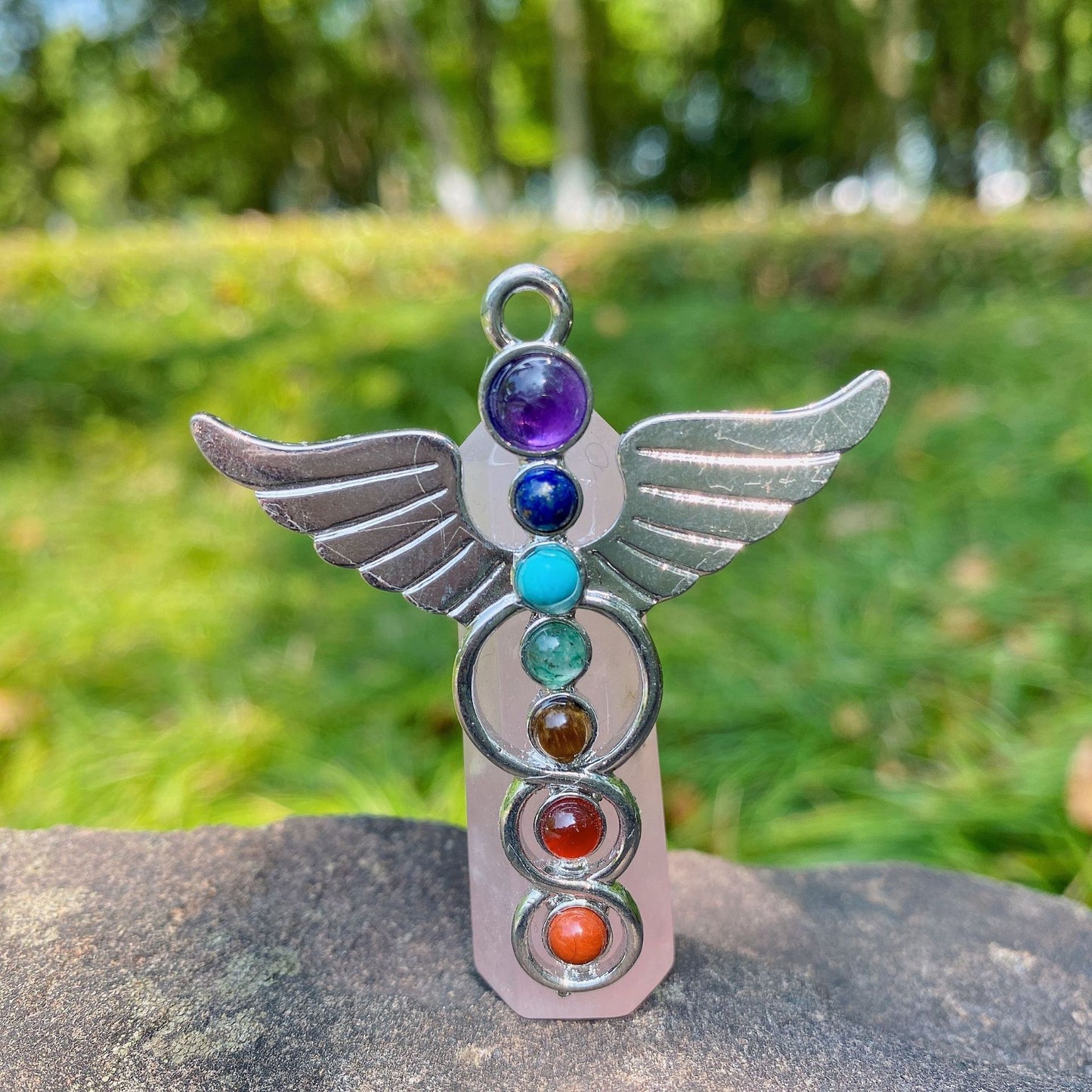 Chakra Angel Wand Pendant