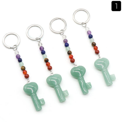 Crystal Heart Key Key Chain