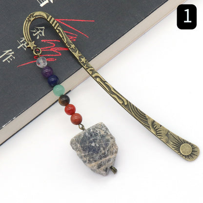 Natural Seven Chakra Raw Crystal Gemstone Bookmark