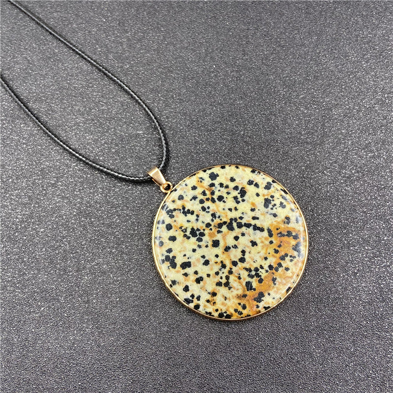 Crystal Round Slice Necklace