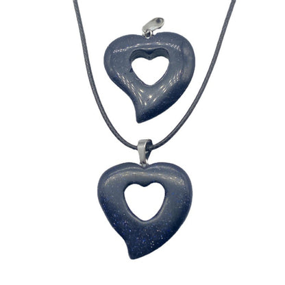 Crystal Hollow Heart Pendant