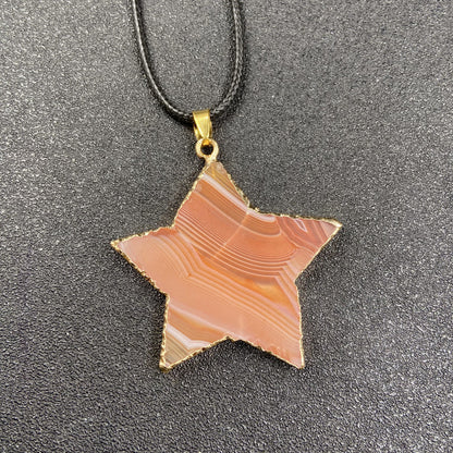 Colorful Agate Star Pendant