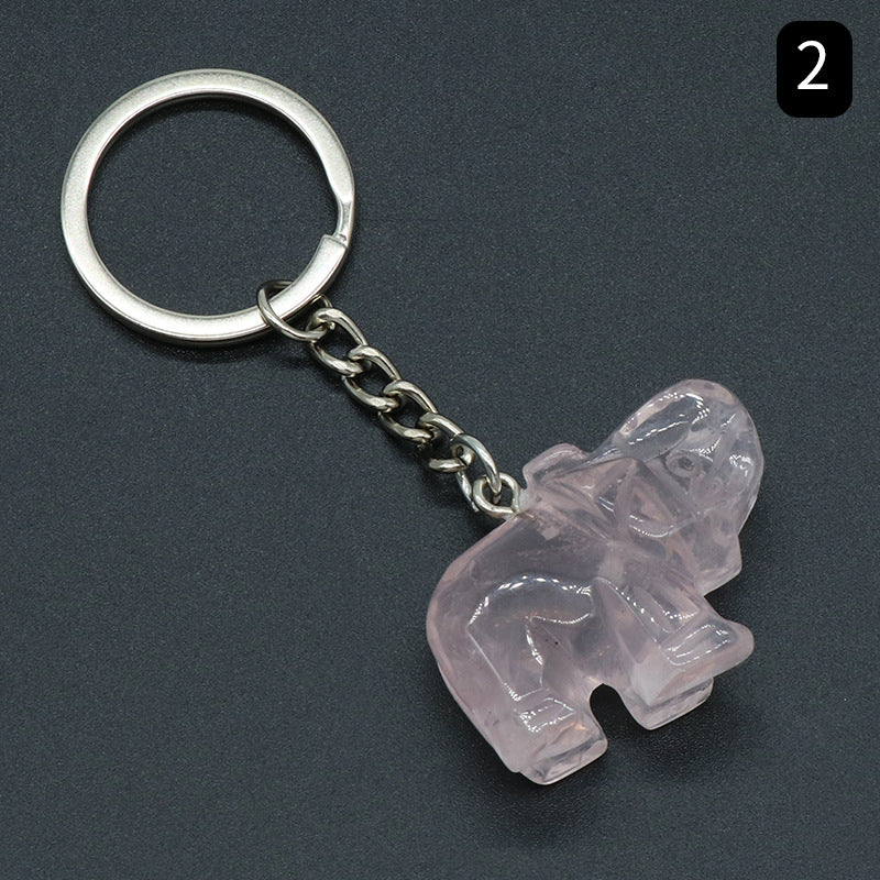 Crystal Elephant Key Chain