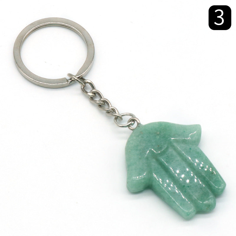 Crystal Hamsa Key Chain