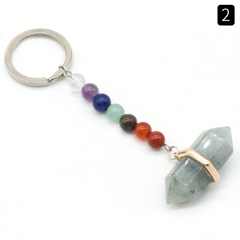 Crystal Double Point Chakra Key Chain