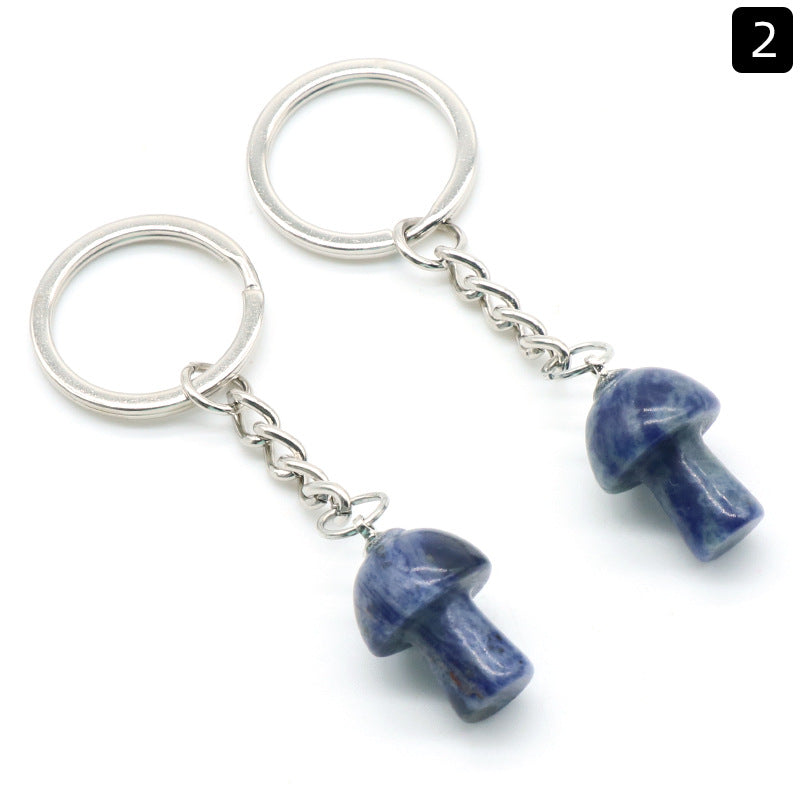 Crystal Mushroom Key Chain