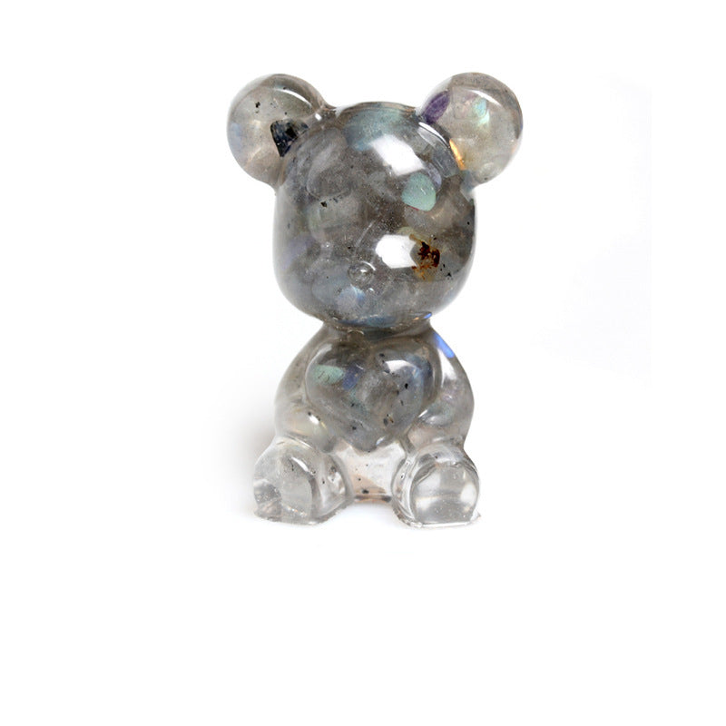 Resin Heart Bear