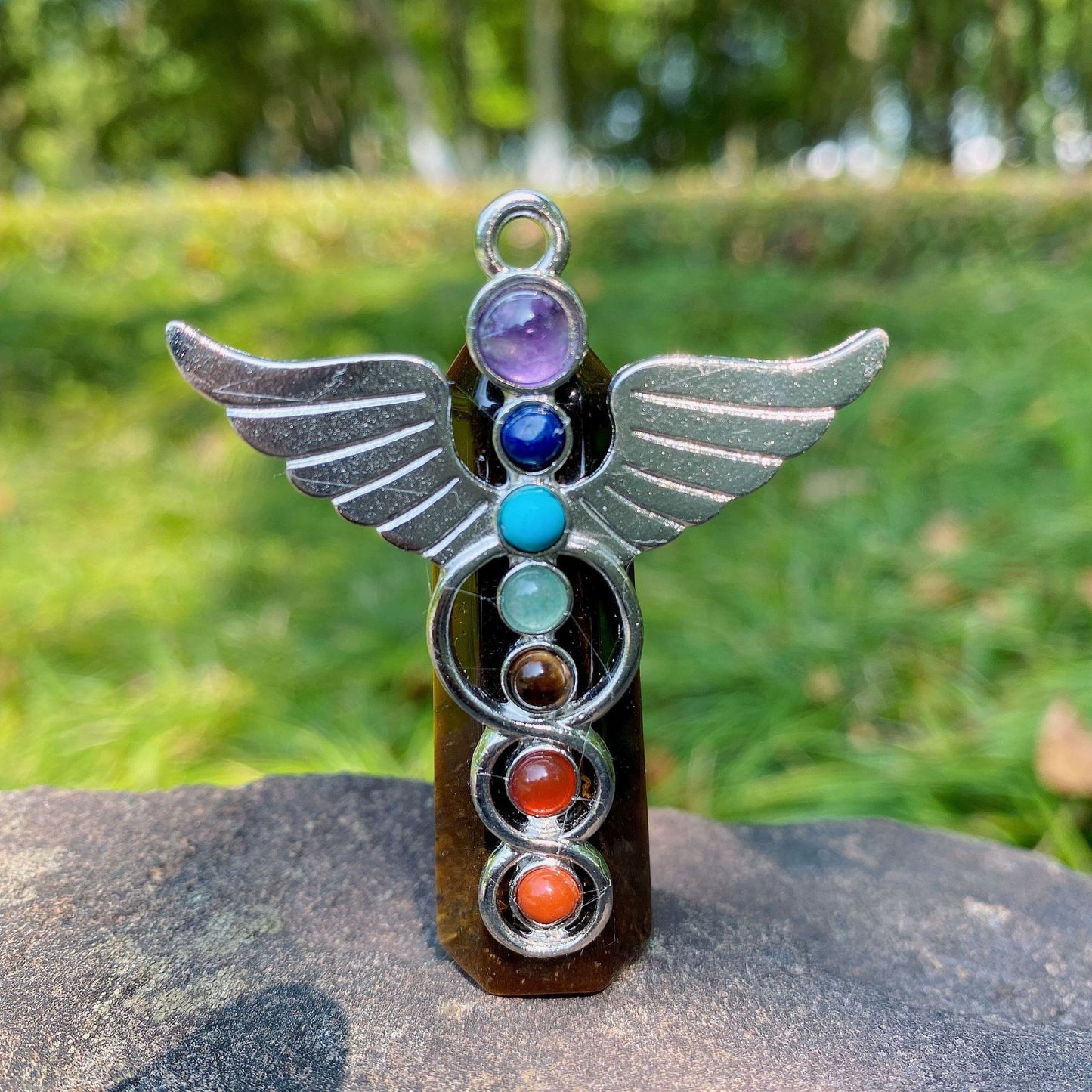 Chakra Angel Wand Pendant