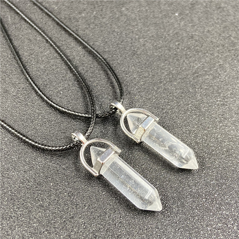 Crystal Double Point Pendant