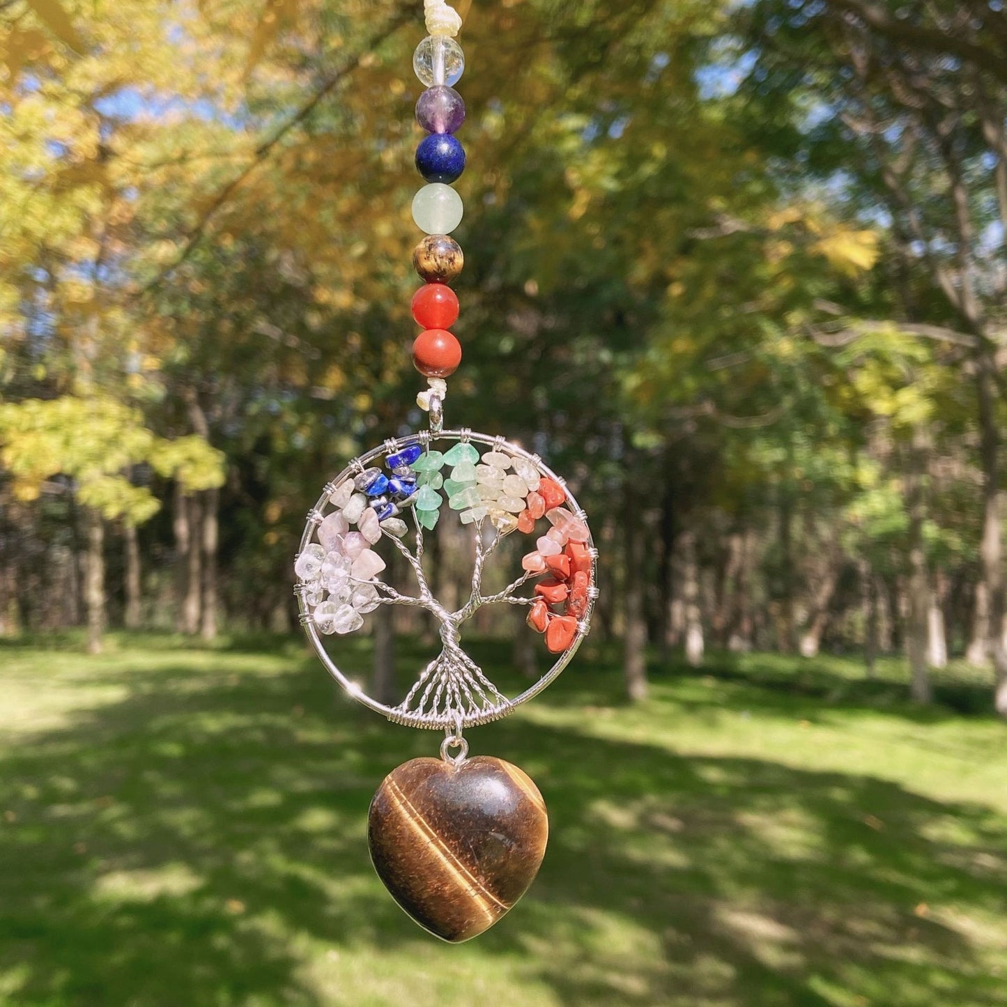 Chakra Bead&Life Tree&Heart Hanging