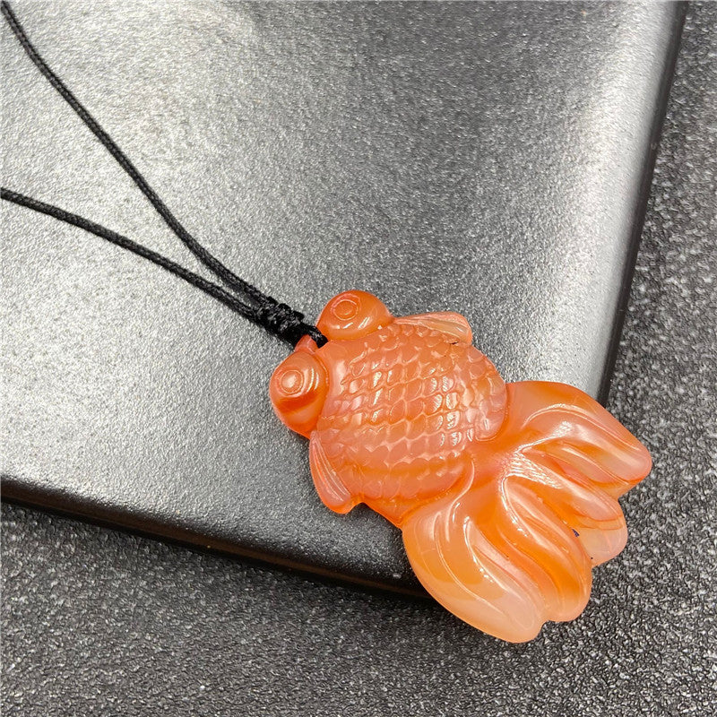 Crystal Goldfish Pendant