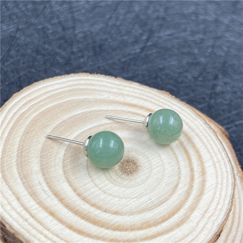 Natural Crystal Mini Ball Earring Studs