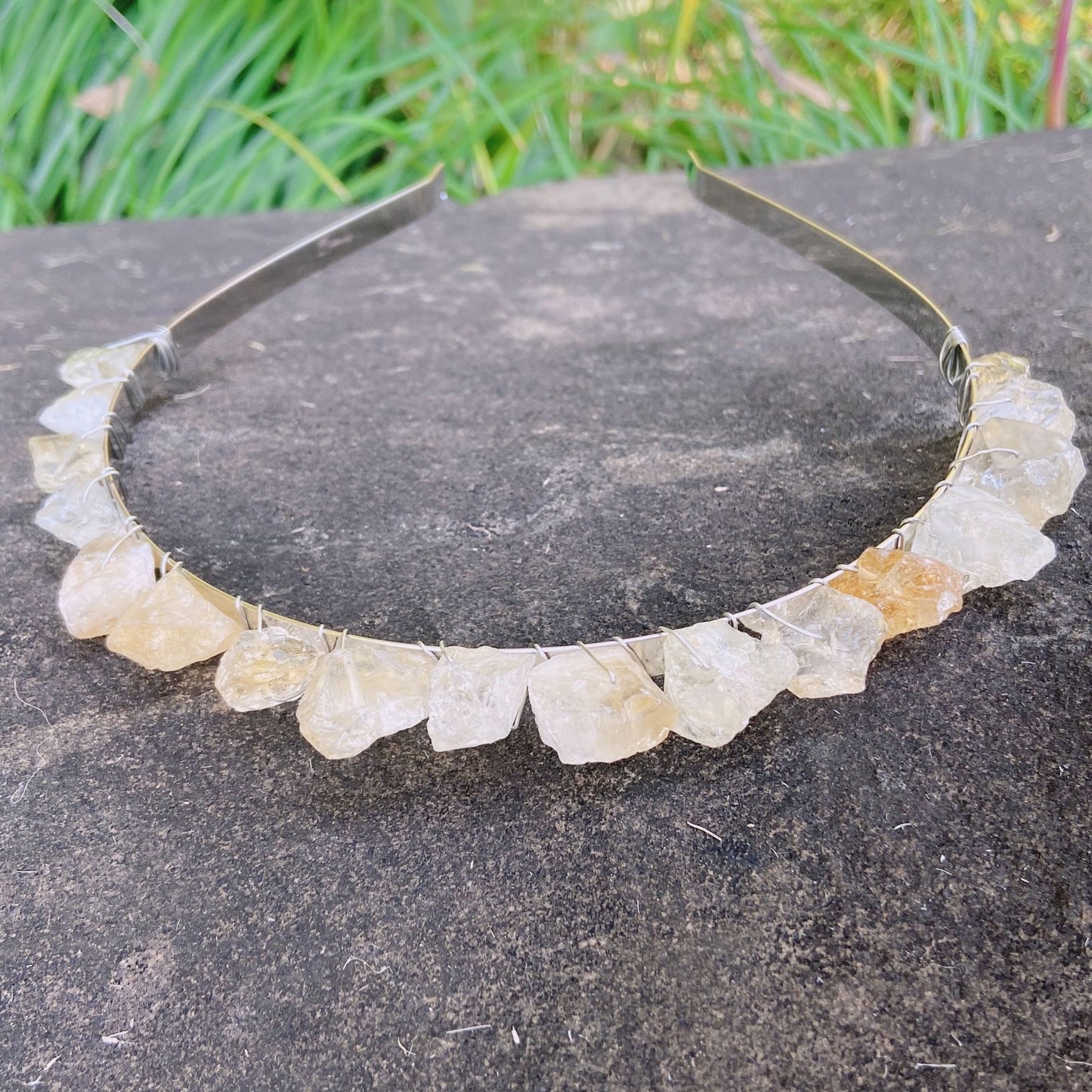 Crystal Raw Teeth Crown Headband