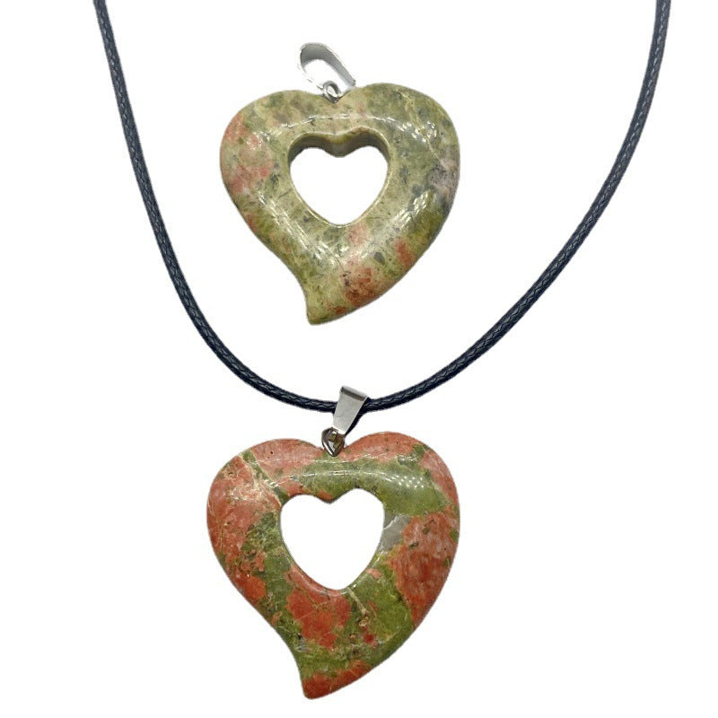 Crystal Hollow Heart Pendant