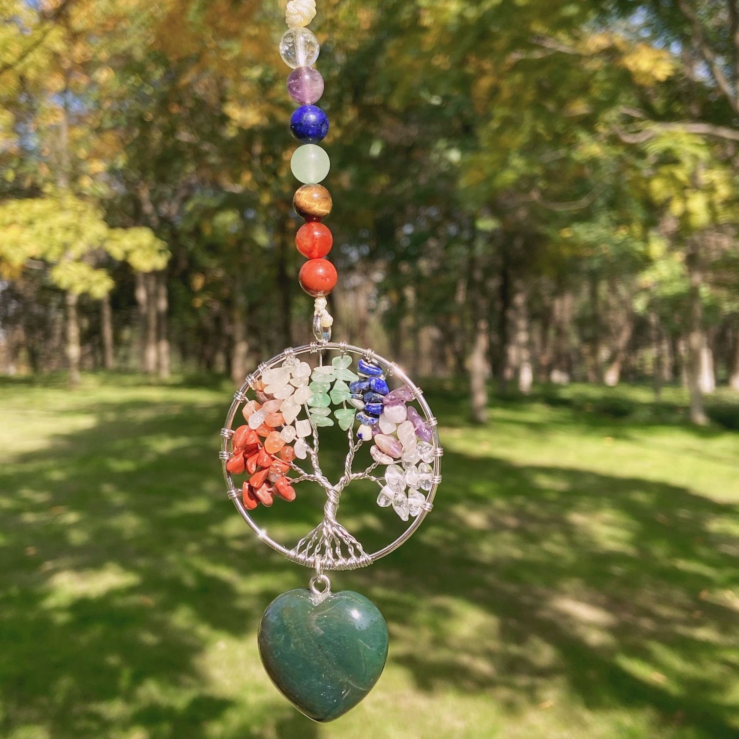 Chakra Bead&Life Tree&Heart Hanging