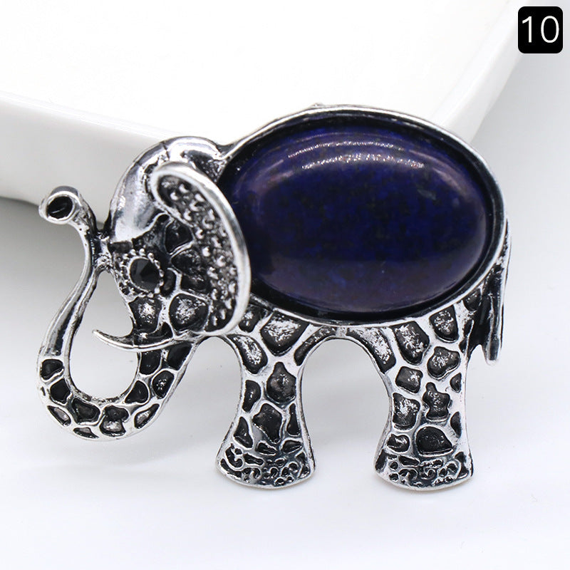 Crystal Elephant Brooch & Pendant