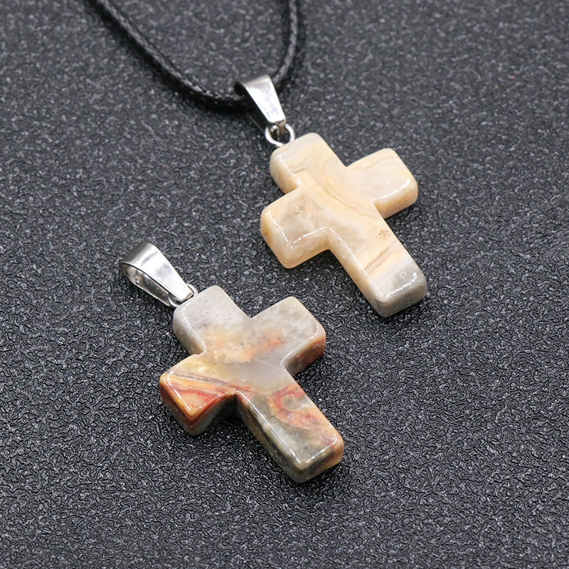 Crystal Crossing Pendant