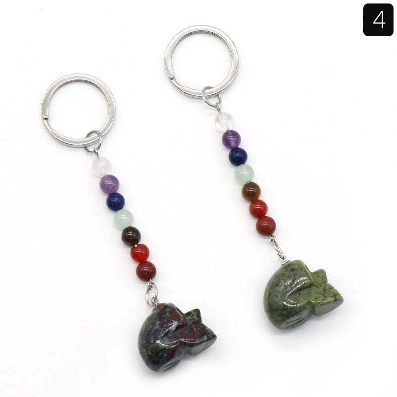 Crystal Skull Chakra Key Chain