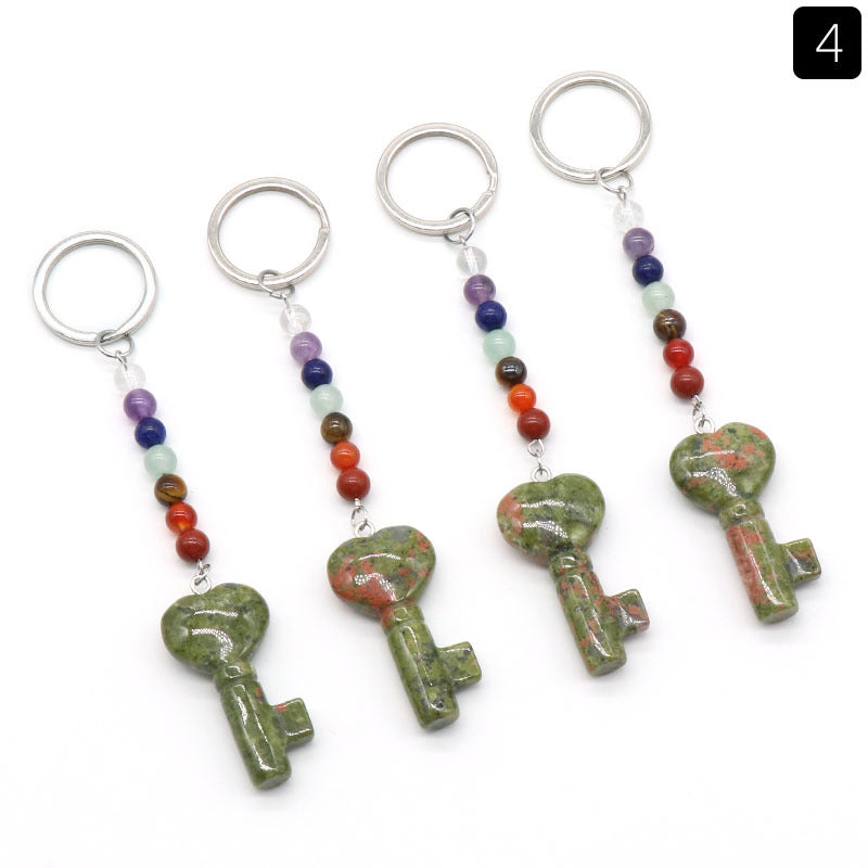 Crystal Heart Key Key Chain