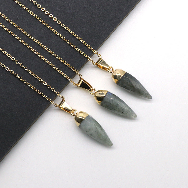 Bullet Shaped Crystal Pendant