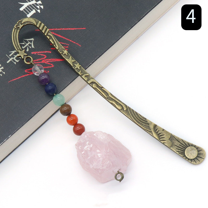 Natural Seven Chakra Raw Crystal Gemstone Bookmark