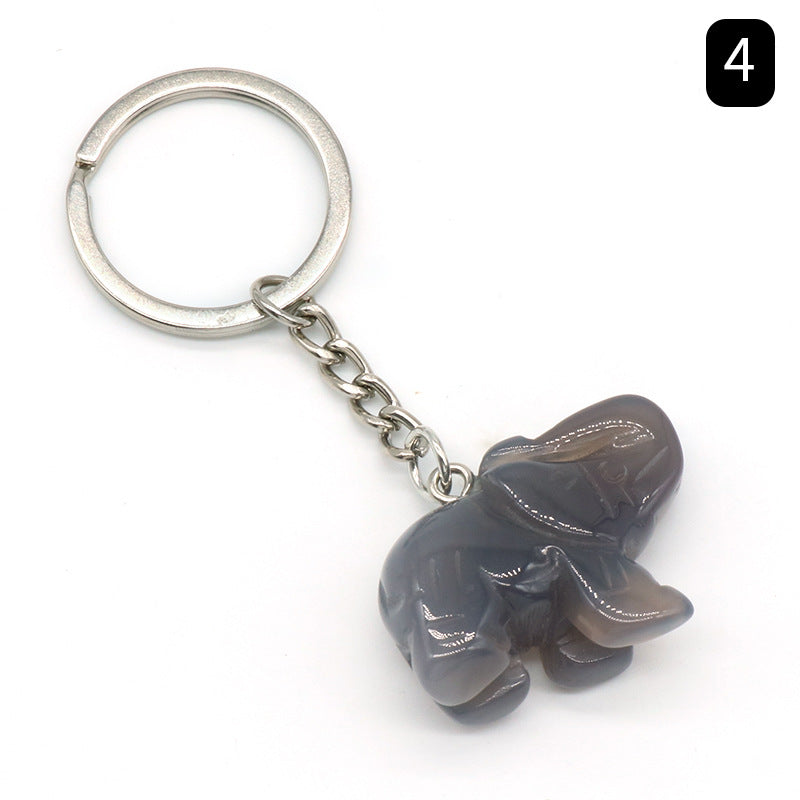 Crystal Elephant Key Chain