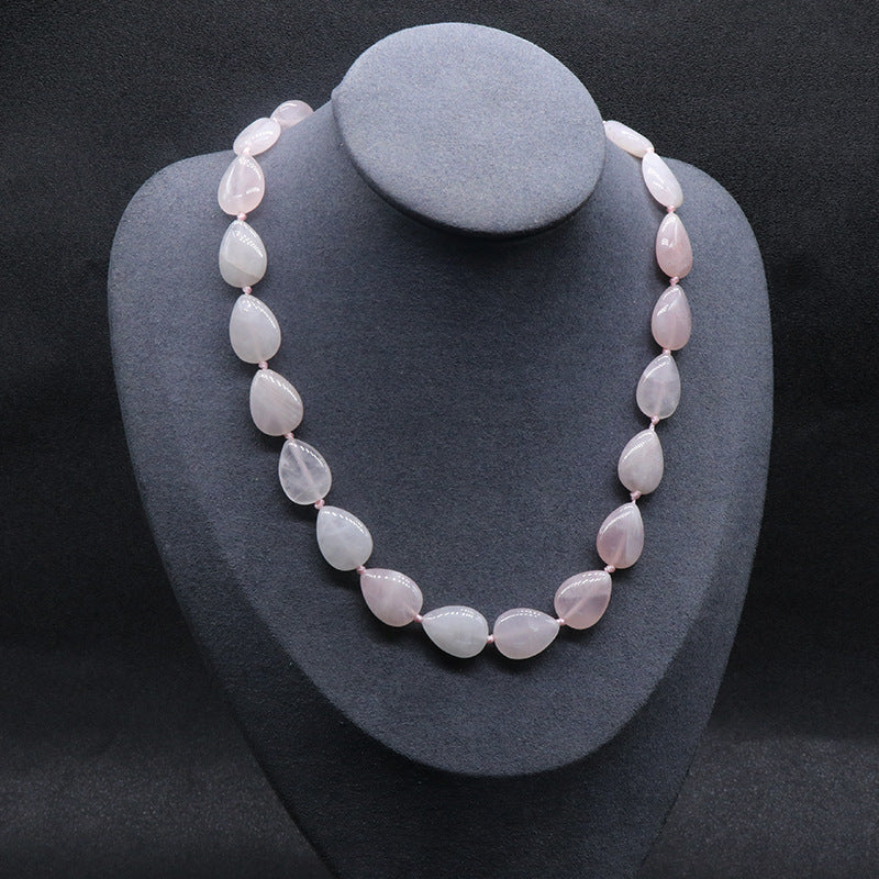 Tear Drop Shaped Bead Crystal Necklace