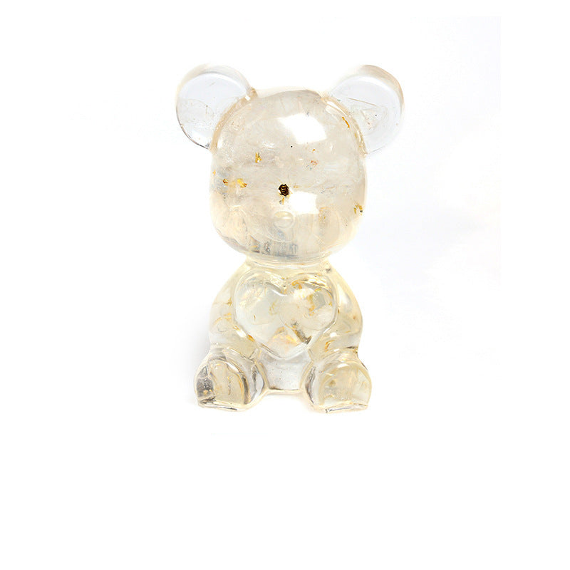 Resin Heart Bear