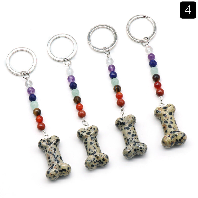 Crystal Bone Chakra Key Chain