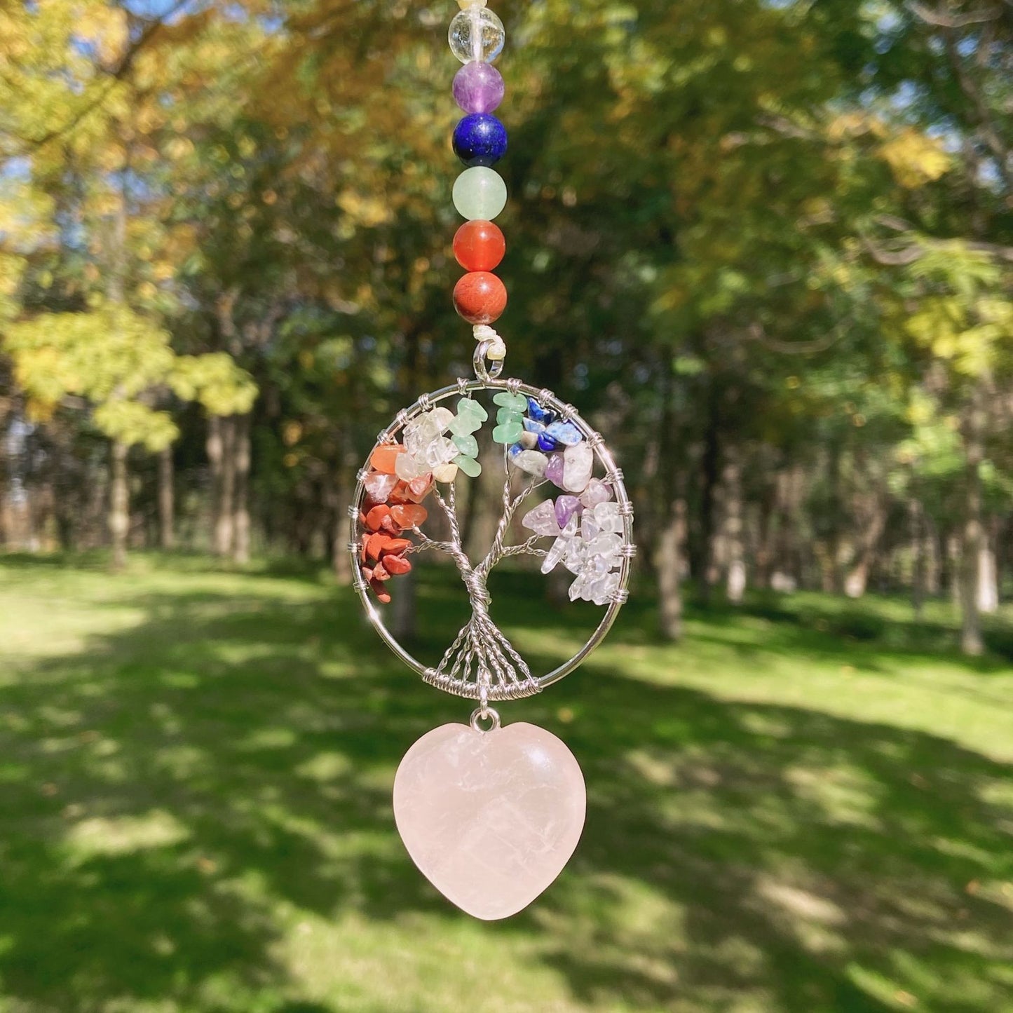 Chakra Bead&Life Tree&Heart Hanging