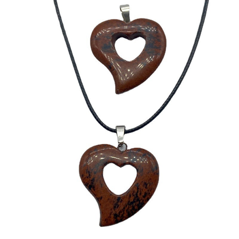 Crystal Hollow Heart Pendant