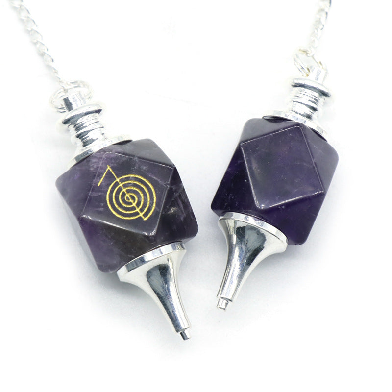 Dowsing Chakra Symbol Crystal Pendulum