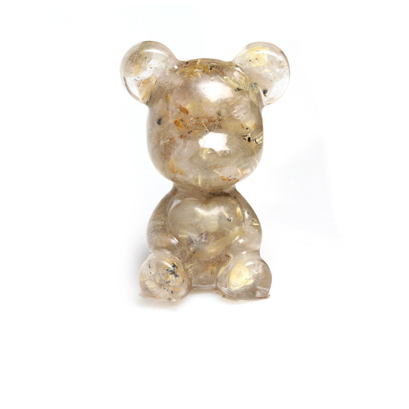 Resin Heart Bear