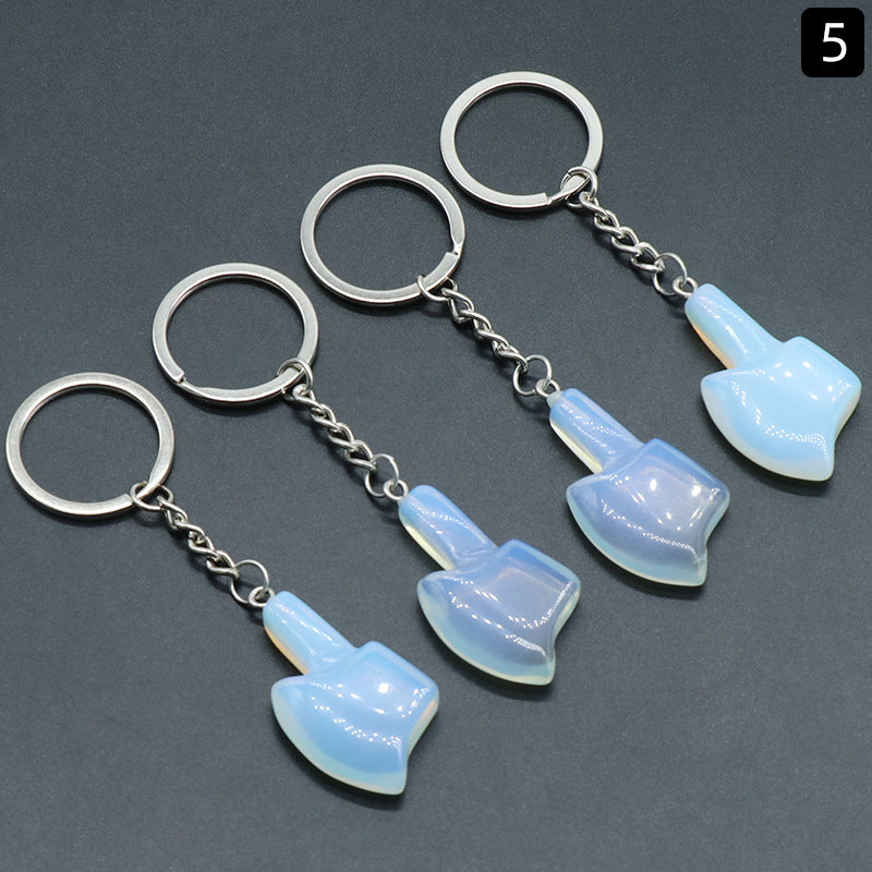 Crystal Ax Key Chain