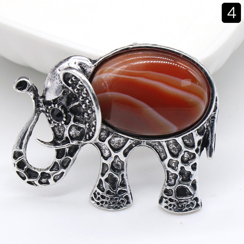 Crystal Elephant Brooch & Pendant