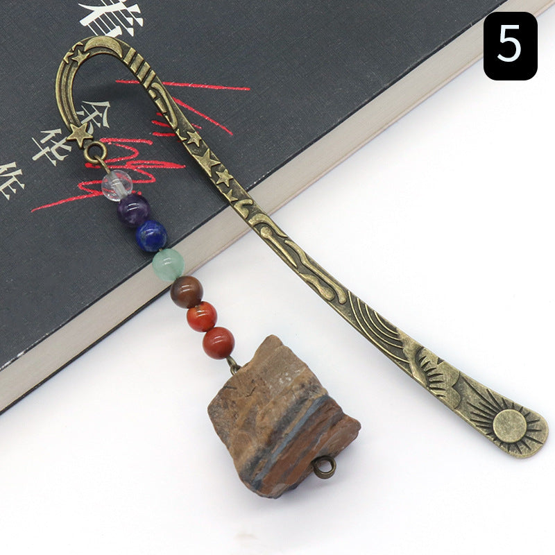 Natural Seven Chakra Raw Crystal Gemstone Bookmark