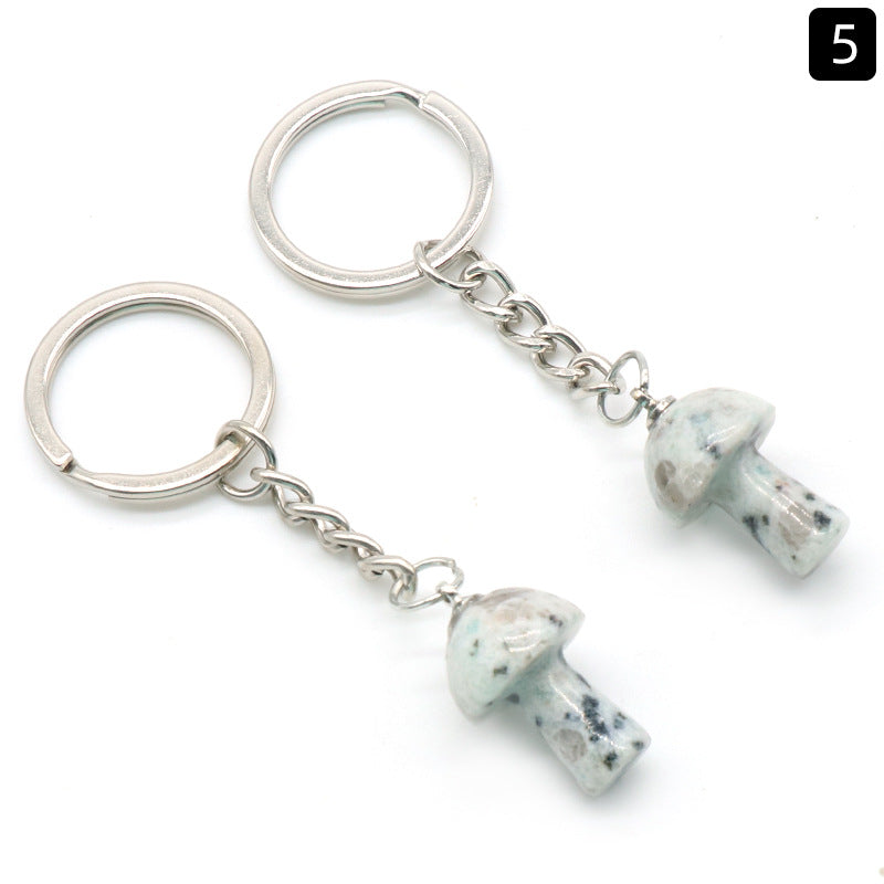 Crystal Mushroom Key Chain