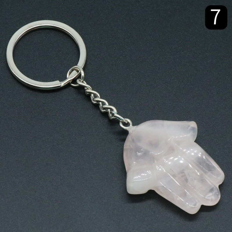 Crystal Hamsa Key Chain