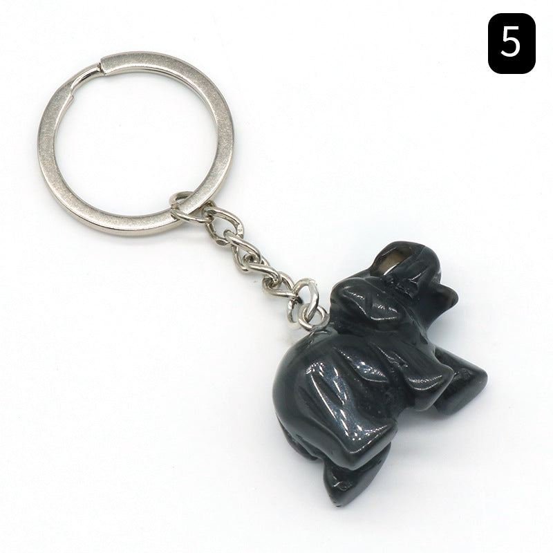 Crystal Elephant Key Chain