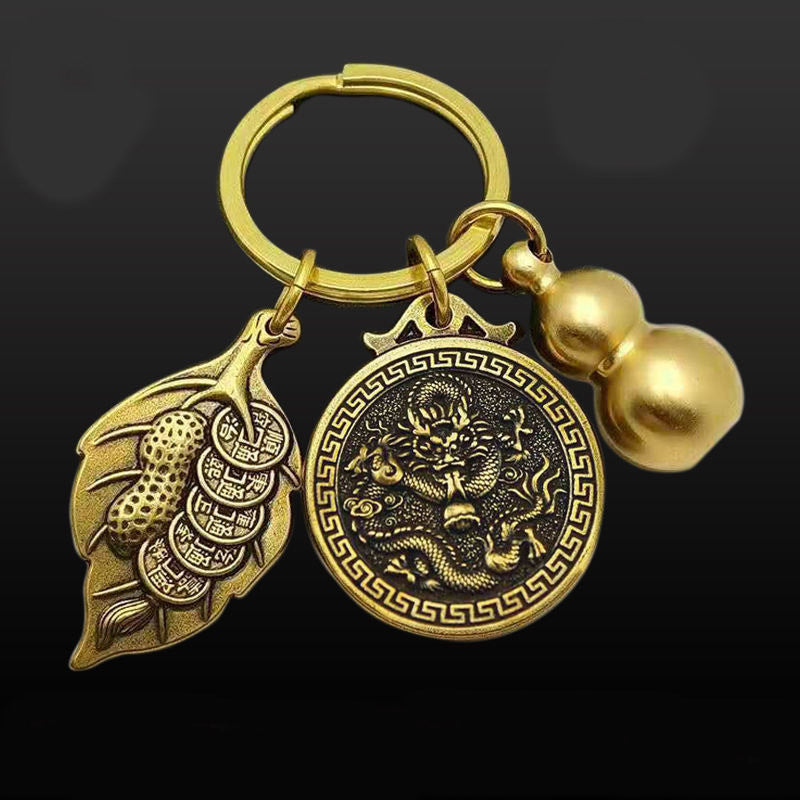 12 Zodiac Animal Brass Keychain